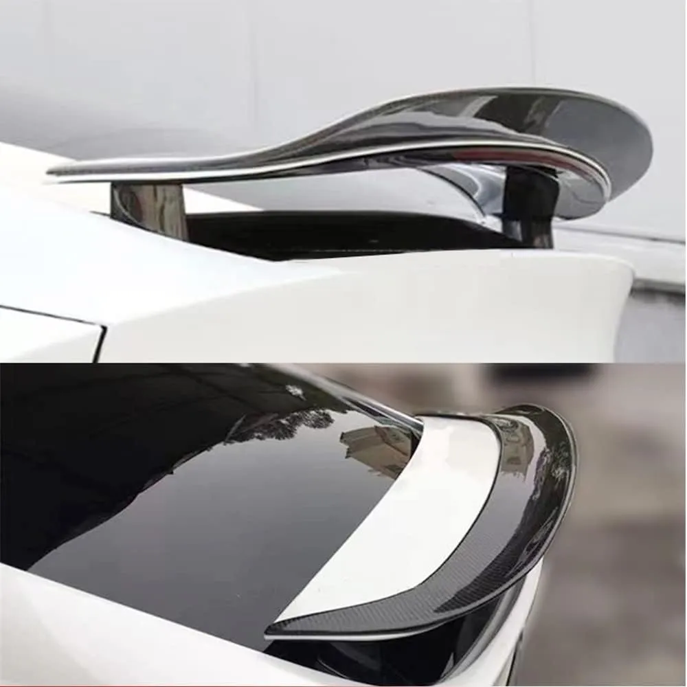 Carbon Fiber Rear Trunk Spoiler for Tesla Model X 2016-2022 75D 90D P90D 100D P100D Sport Utility 4-Door Rear Spoiler Boot Lid High Kick Wing Lip Factory Outlet (A Style)