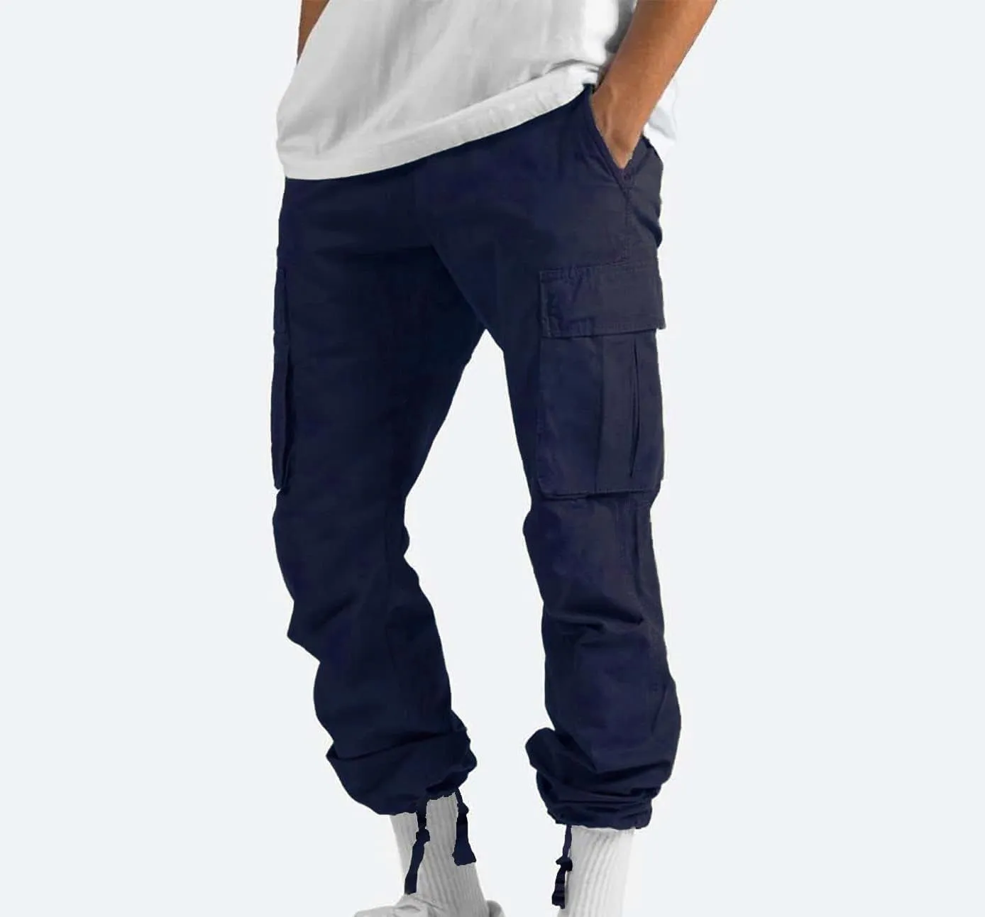 Cargo Pants for Men Casual Baggy Utility Work Hiking Joggers Relax Fit Big and Tall Trousers with Multi Pockets