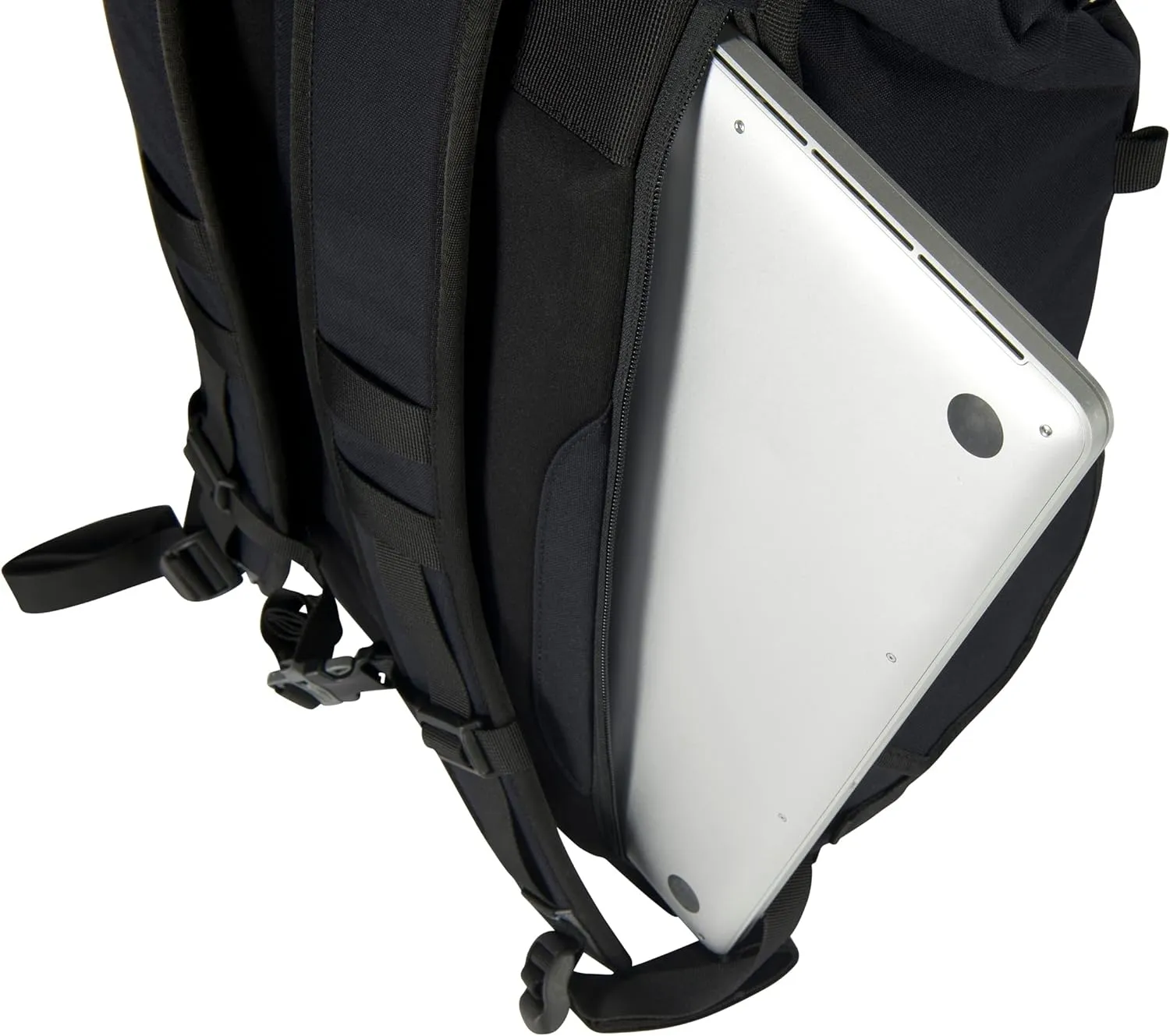Carhartt 40L Nylon Roll Top Backpack, Heavy-Duty Water-Resistant Material W/ 17" Laptop Sleeve, Black, One Size