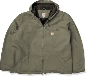 Carhartt Men's Relaxed Fit Washed Duck Sherpa-Lined Jacket