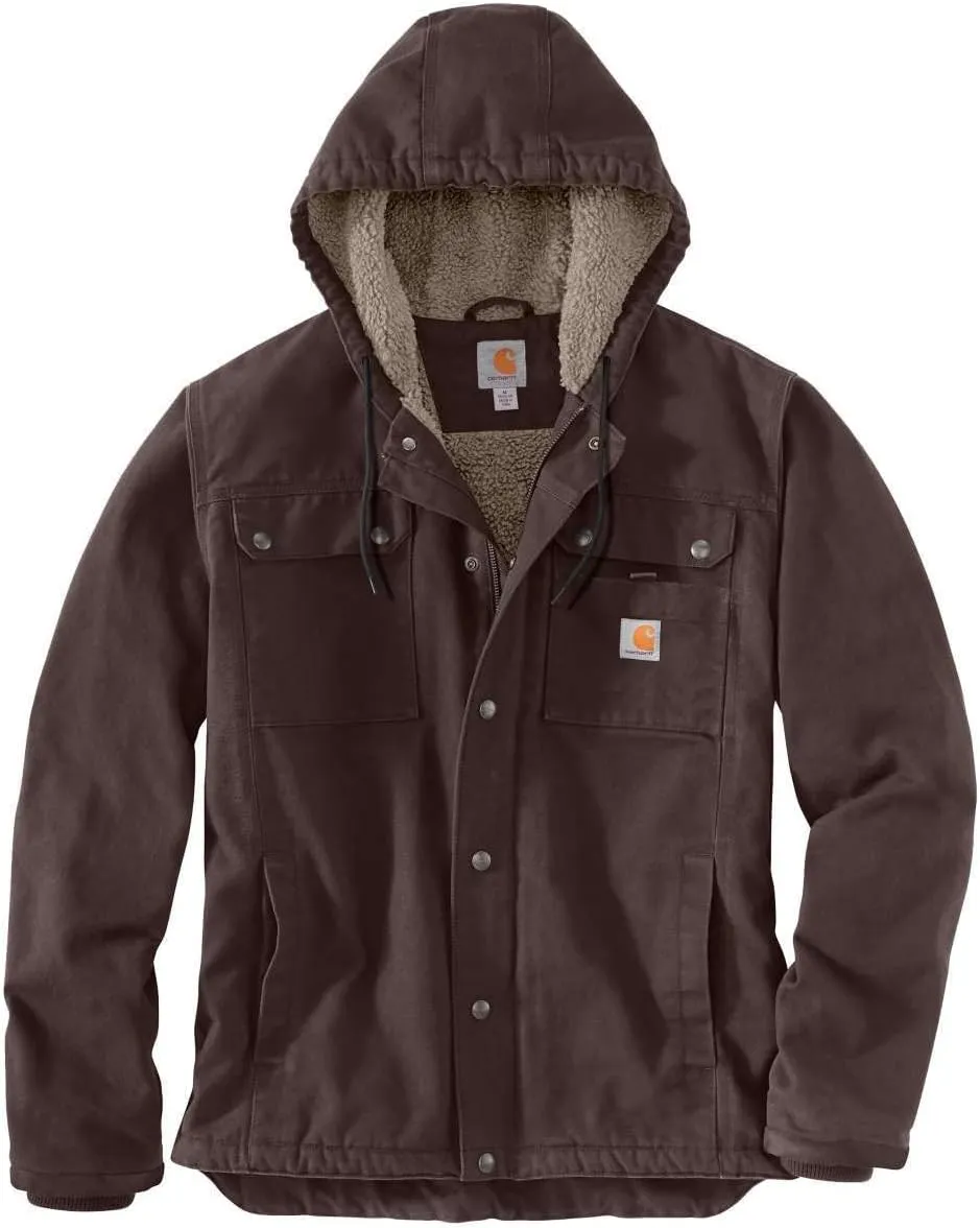 Carhartt Men's Relaxed Fit Washed Duck Sherpa-Lined Utility Jacket