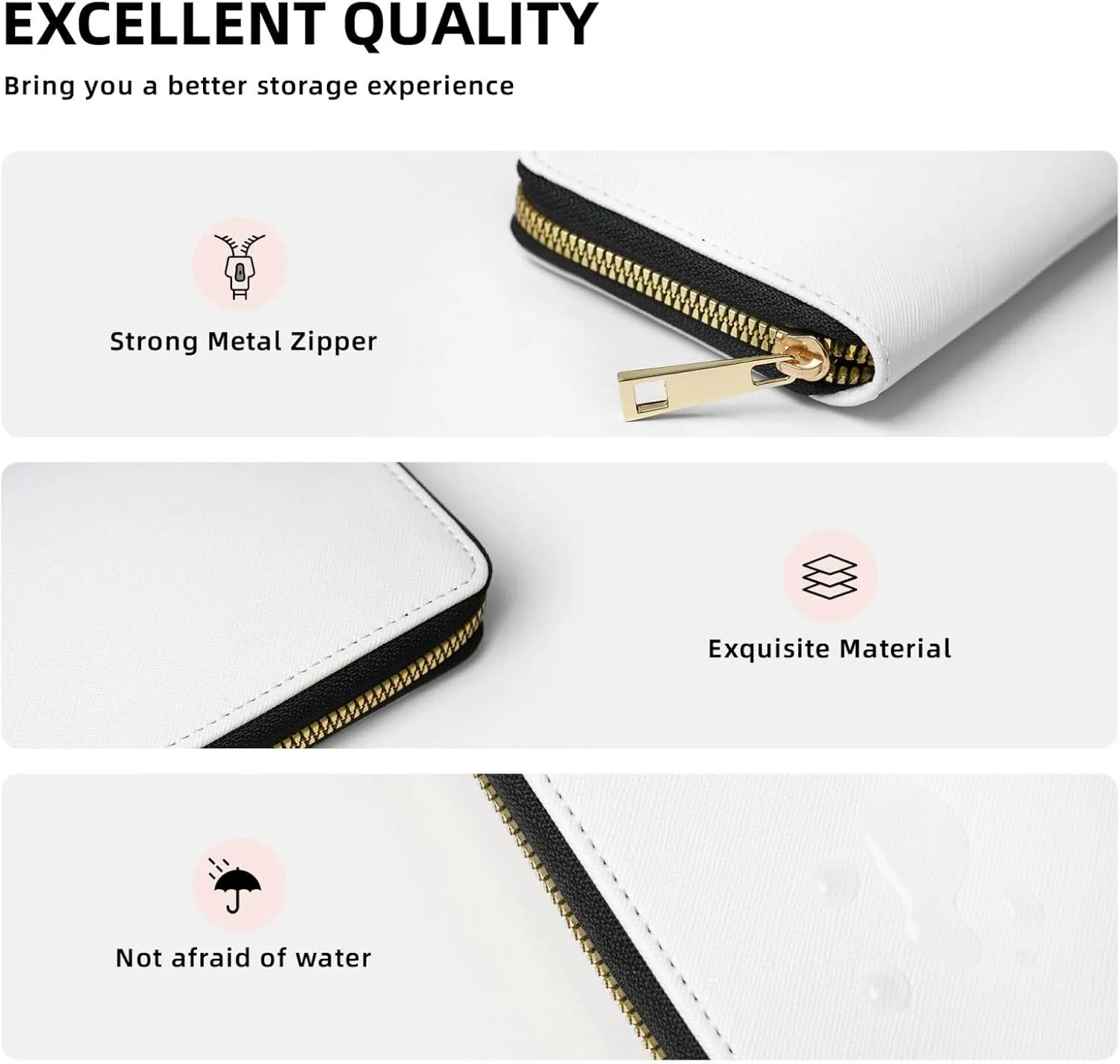 Cat Pattern Wallet for Men Women Elegant Long Clutch Zip Around Travel Leather Coin Purse Large Capacity Credit Card Holder Handbag