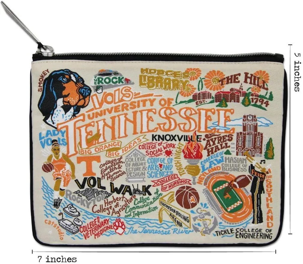 Catstudio Zipper Pouch, University of Tennessee Travel Toiletry Bag, 5 x 7, Ideal Makeup Bag, Dog Treat Pouch, or Purse to Organize Supplies for Grads & Alumni