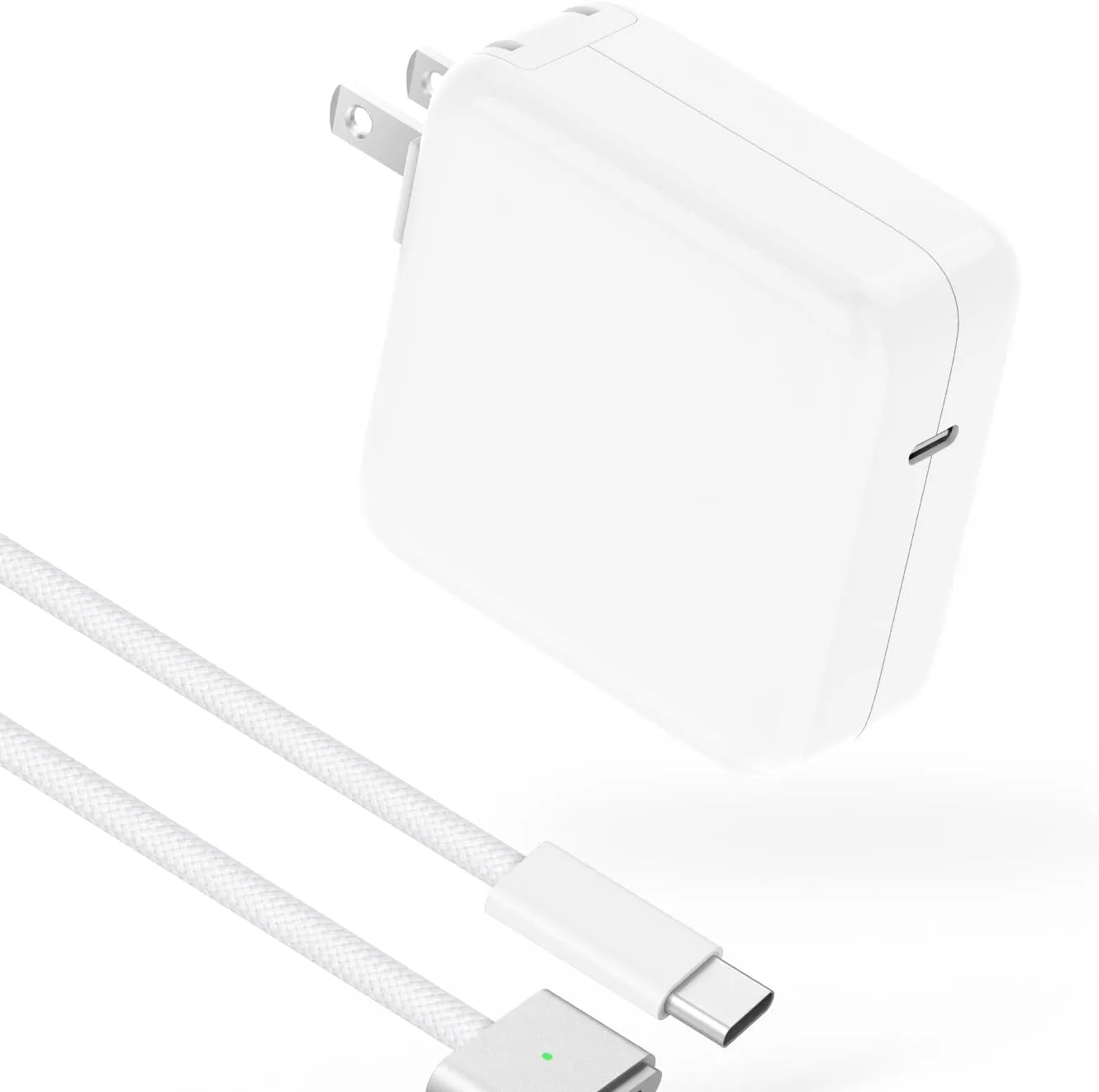 Charger for MacBook Pro 14 16 inch MacBook Air 13 15 inch 2025 2024 2023 2022 2021 M4 M3 M2 M1 Mac, Super Compact Power Adapter, 6.6FT USB C to Powerful Magnetic 3 Braided Cable LED, Original Quality