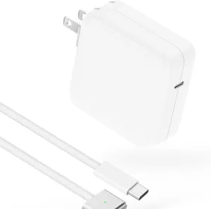 Charger for MacBook Pro 14 16 inch MacBook Air 13 15 inch 2025 2024 2023 2022 2021 M4 M3 M2 M1 Mac, Super Compact Power Adapter, 6.6FT USB C to Powerful Magnetic 3 Braided Cable LED, Original Quality