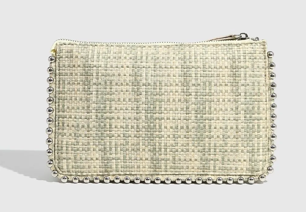 Chic Woven Bead Square Bag - Trendy Shoulder/Crossbody/Handheld Purse for Women with Chain Strap. Stylish & Versatile