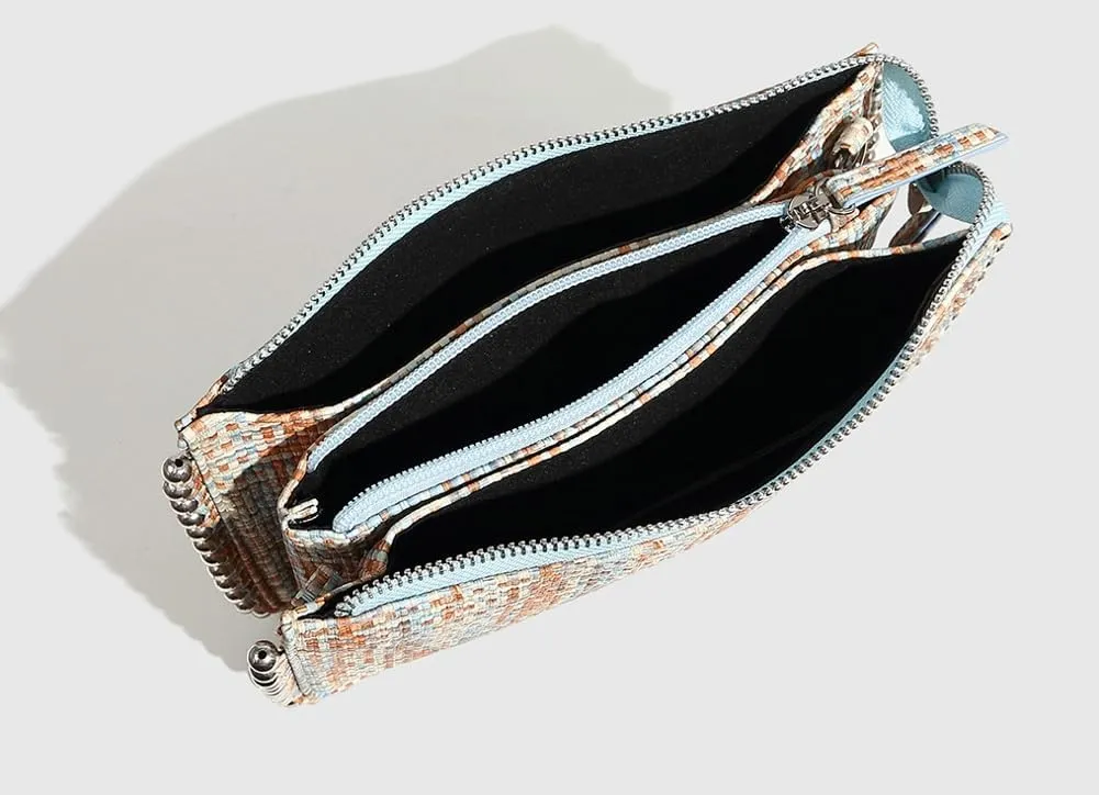 Chic Woven Bead Square Bag - Trendy Shoulder/Crossbody/Handheld Purse for Women with Chain Strap. Stylish & Versatile