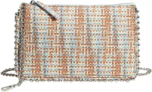 Chic Woven Bead Square Bag - Trendy Shoulder/Crossbody/Handheld Purse for Women with Chain Strap. Stylish & Versatile