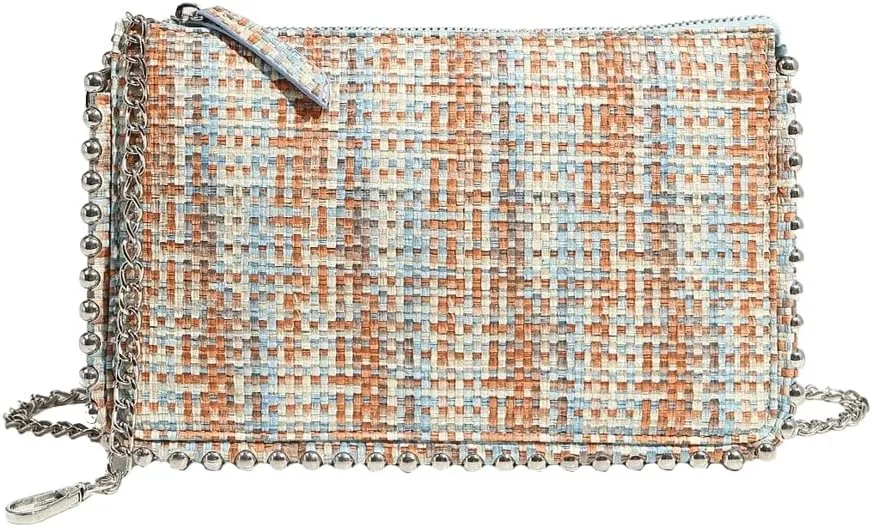 Chic Woven Bead Square Bag - Trendy Shoulder/Crossbody/Handheld Purse for Women with Chain Strap. Stylish & Versatile