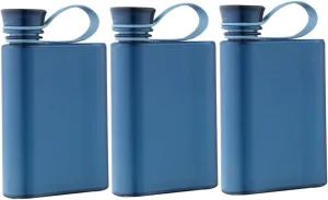 Ciieeo 3pcs Flat Water Bottle Portable Reusable Kettle for Outdoor Activities Leak Design for Hiking School and Daily Use Capacity Multi-functional Water Storage