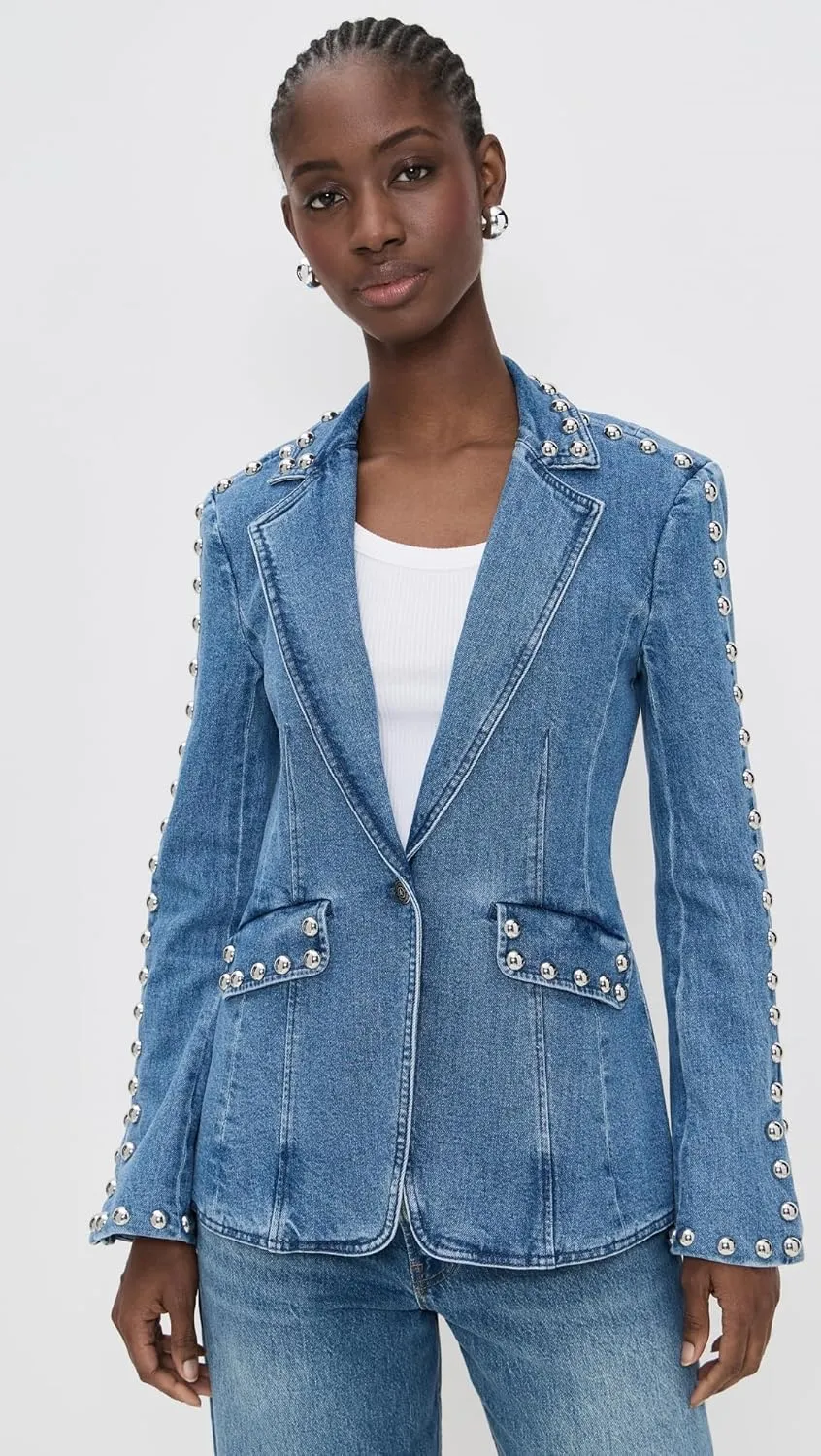 Cinq à Sept Women's Studded Denim Milly Jacket