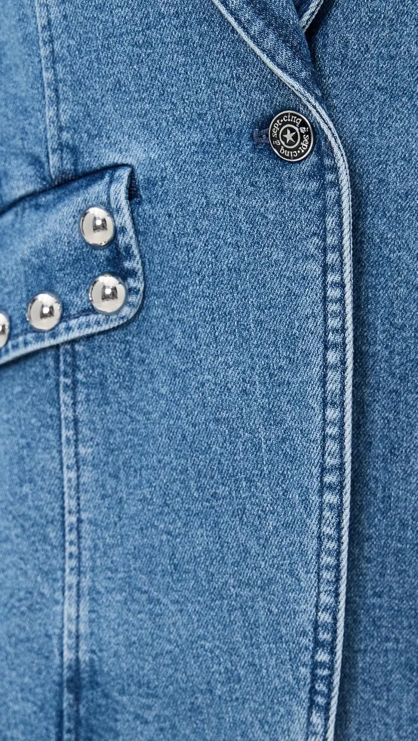 Cinq à Sept Women's Studded Denim Milly Jacket