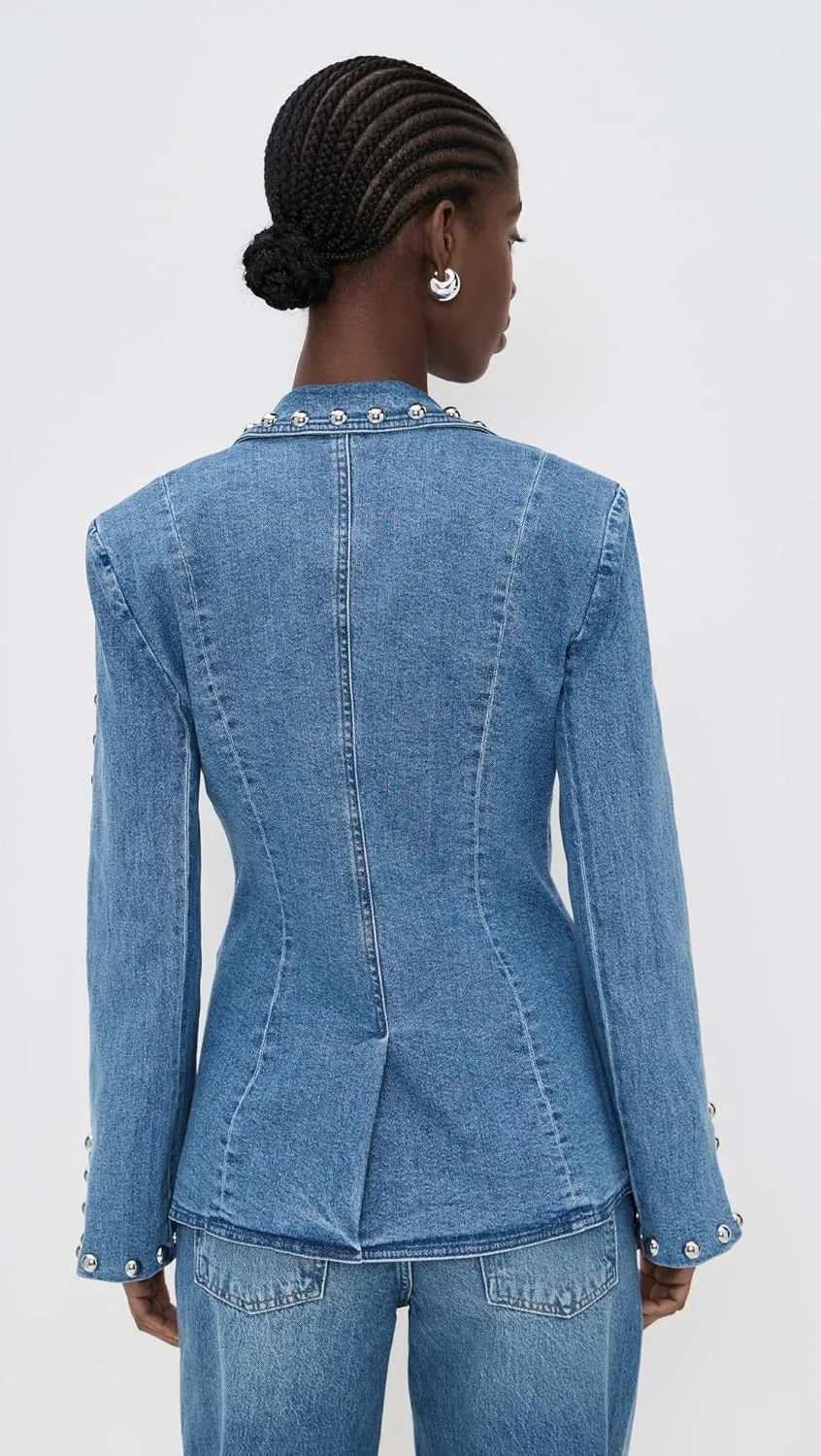 Cinq à Sept Women's Studded Denim Milly Jacket