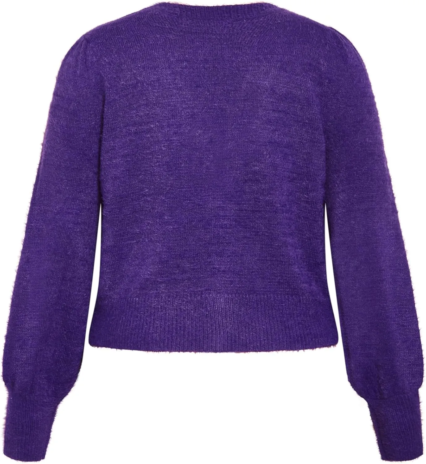 City Chic Women's Plus Size Cardi Fluffy Button