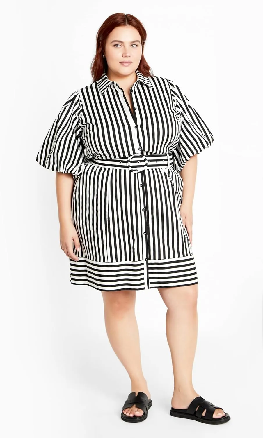 City Chic Women's Plus Size Dress - Stripe May