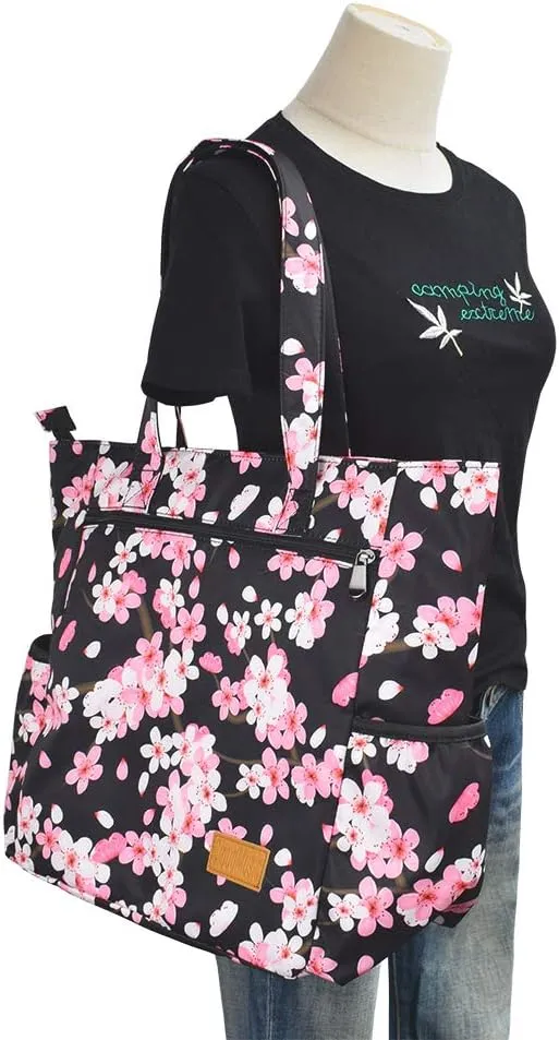 CLOUDMUSIC Shoulder Tote Bag For Nurses Teachers Work Gym Travel Beach Women With Large Capacity Waterproof