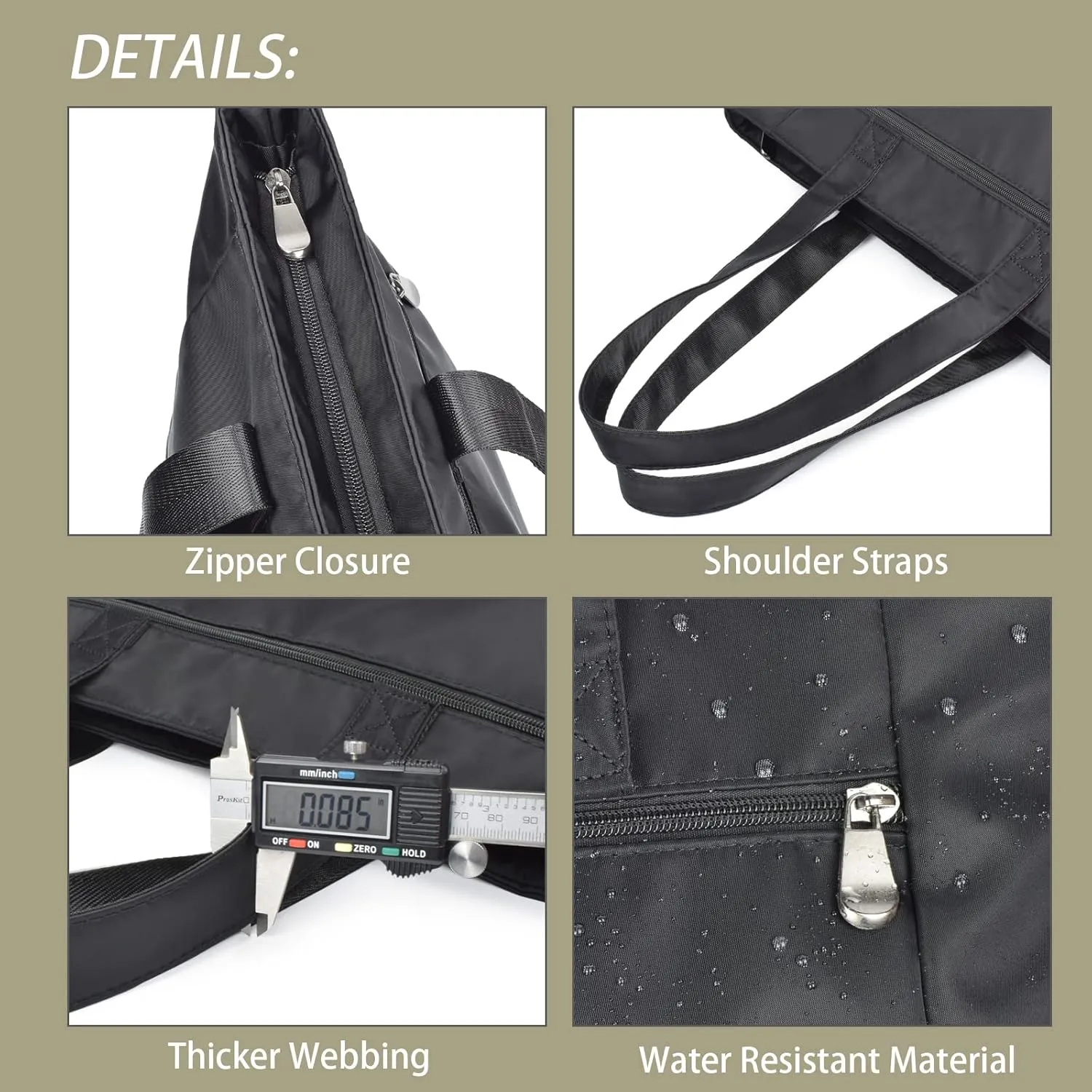 CLOUDMUSIC Shoulder Tote Bag For Nurses Teachers Work Gym Travel Beach Women With Large Capacity Waterproof
