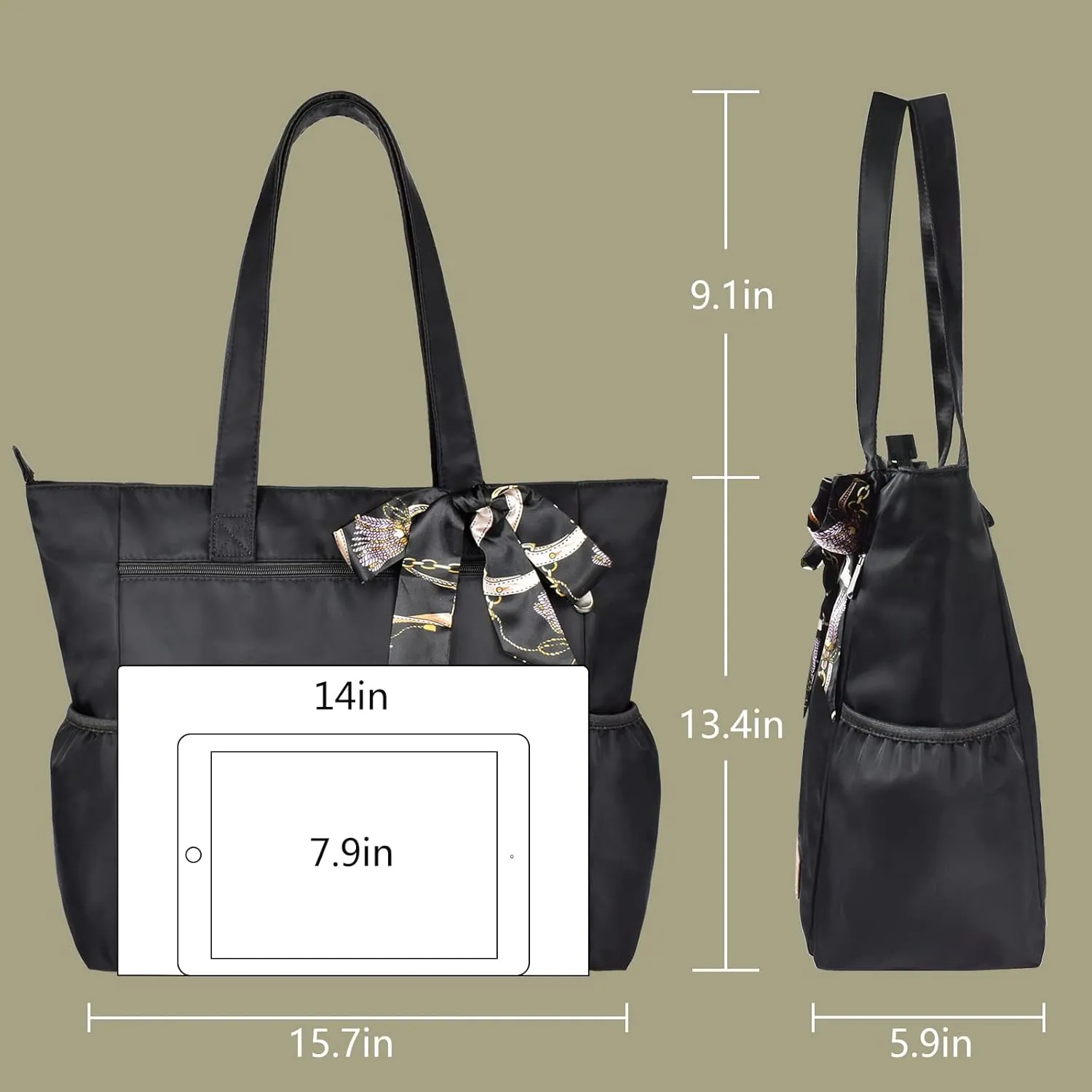 CLOUDMUSIC Shoulder Tote Bag For Nurses Teachers Work Gym Travel Beach Women With Large Capacity Waterproof