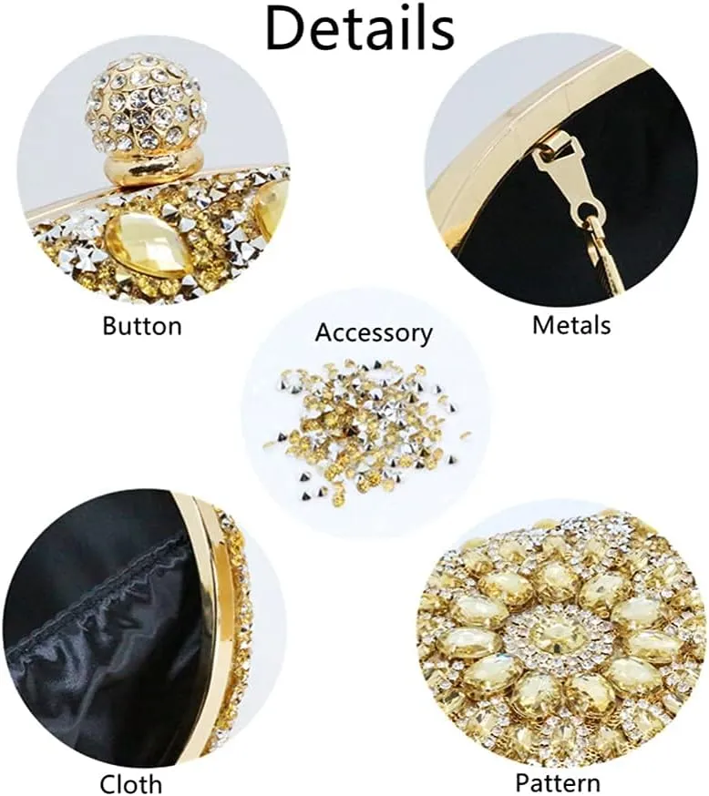 Clutch Purses for Women Evening Bag Nude Purse Luxury Handbag Bride Wallet Glitter Multicolor Rhinestone Bags