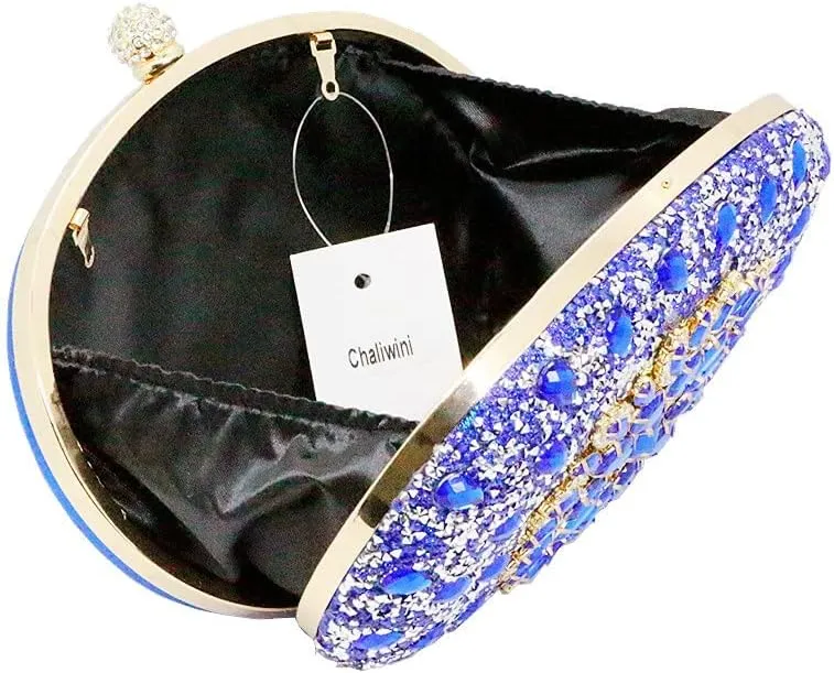 Clutch Purses for Women Evening Bag Nude Purse Luxury Handbag Bride Wallet Glitter Multicolor Rhinestone Bags