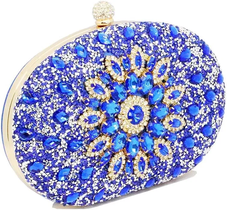 Clutch Purses for Women Evening Bag Nude Purse Luxury Handbag Bride Wallet Glitter Multicolor Rhinestone Bags