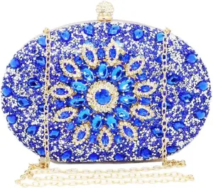 Clutch Purses for Women Evening Bag Nude Purse Luxury Handbag Bride Wallet Glitter Multicolor Rhinestone Bags