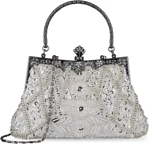Clutch Purses for Women Vintage Beaded Clutches Purses Evening Handbags for Wedding Party