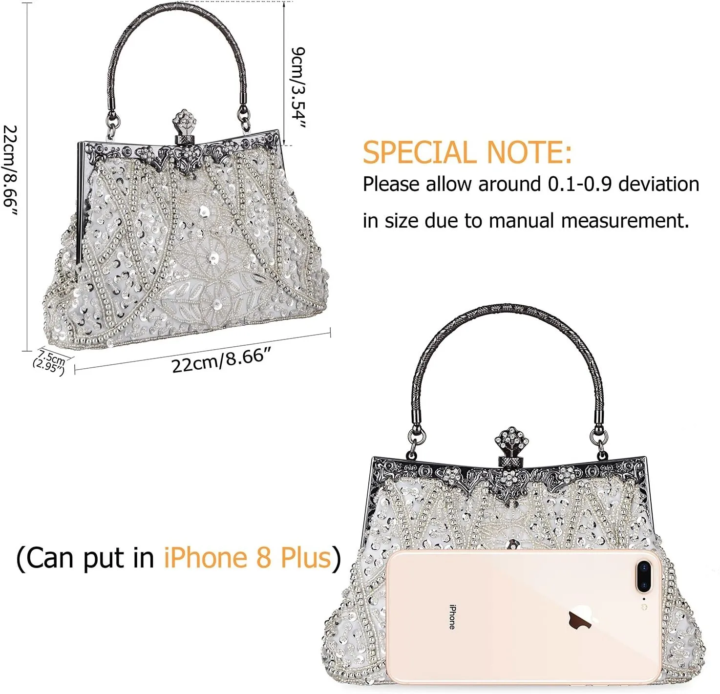 Clutch Purses for Women Vintage Beaded Clutches Purses Evening Handbags for Wedding Party