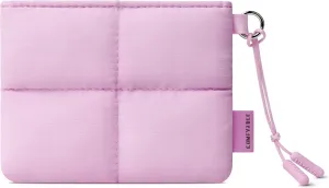 Comfyable Cute Puffy Coin Purse Pouch Change Holder For Women, Small Organizer with ID Window, Magnetic Closure, Water-repellent, Storage for Coin, Airpods, Lipstick, Card, Lavender Pink