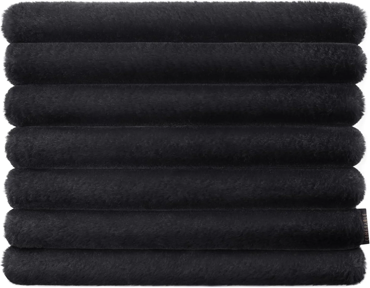 Comfyable Puffy Laptop Sleeve 13 14 15 Inch, Compatible with MacBook Air M4 2025 & MacBook Pro 2024, Soft Faux Fur Fluffy Plush Furry Pillow Case for Computer, Black