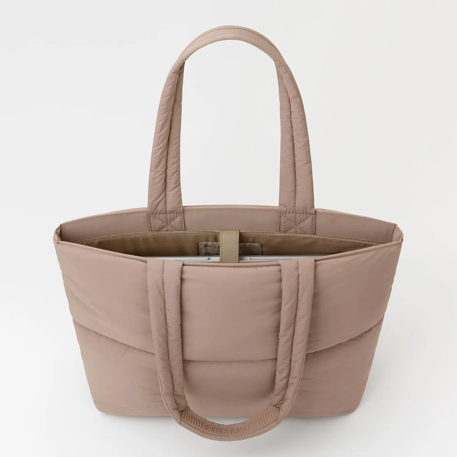 Comfyable Work Tote Bag for Women, Puffer Purse with Laptop Compartment, Large Shoulder Bag for Travel, 15 16 Inch
