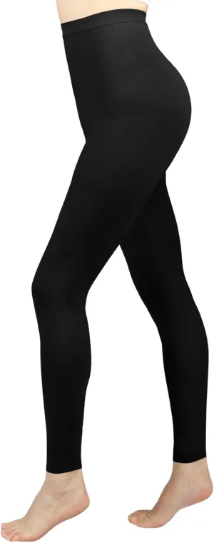 Compression Pantyhose for Women, 20-30 mmHg Footless Medical Compression Stockings, Waist High Opaque Graduated Support Compression Hose Tights for Edema, Varicose Veins, Swelling