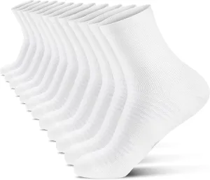 Compression Running Ankle Socks for Men and Women (6 Pairs), Quarter Athletic Socks for Running, Cycling, Golf, Work