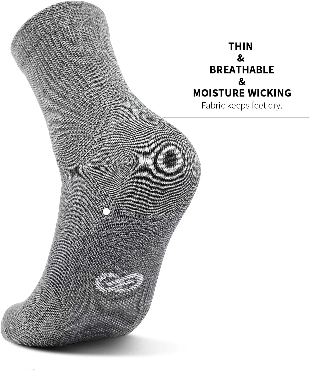 Compression Running Ankle Socks for Men and Women (6 Pairs), Quarter Athletic Socks for Running, Cycling, Golf, Work