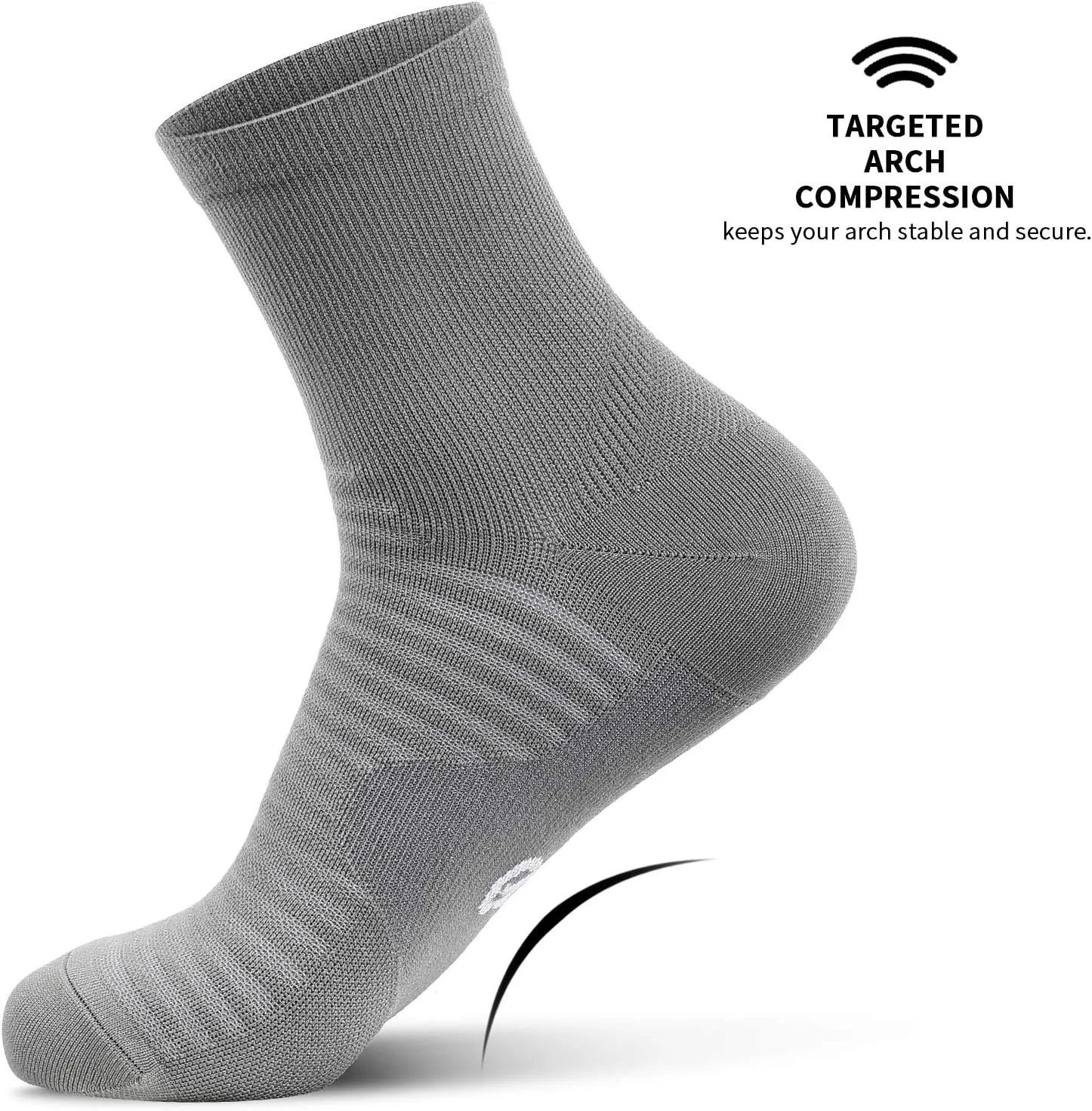 Compression Running Ankle Socks for Men and Women (6 Pairs), Quarter Athletic Socks for Running, Cycling, Golf, Work
