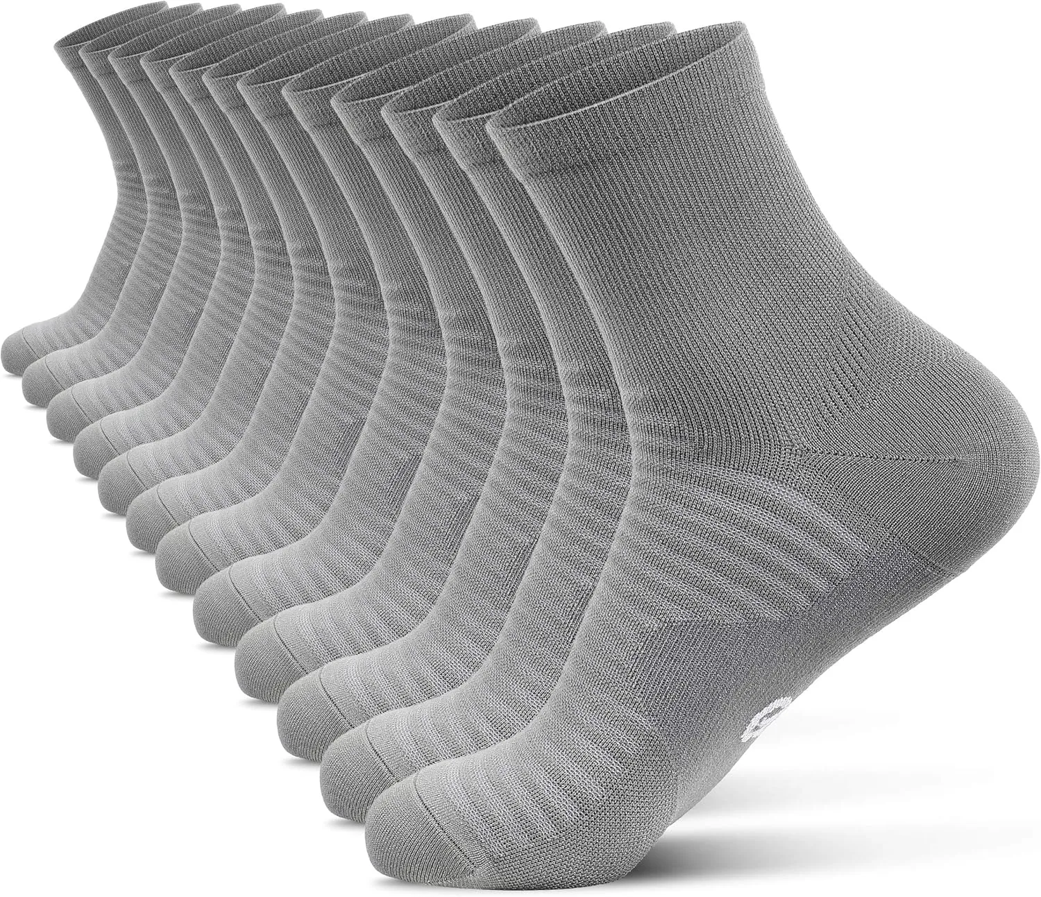 Compression Running Ankle Socks for Men and Women (6 Pairs), Quarter Athletic Socks for Running, Cycling, Golf, Work