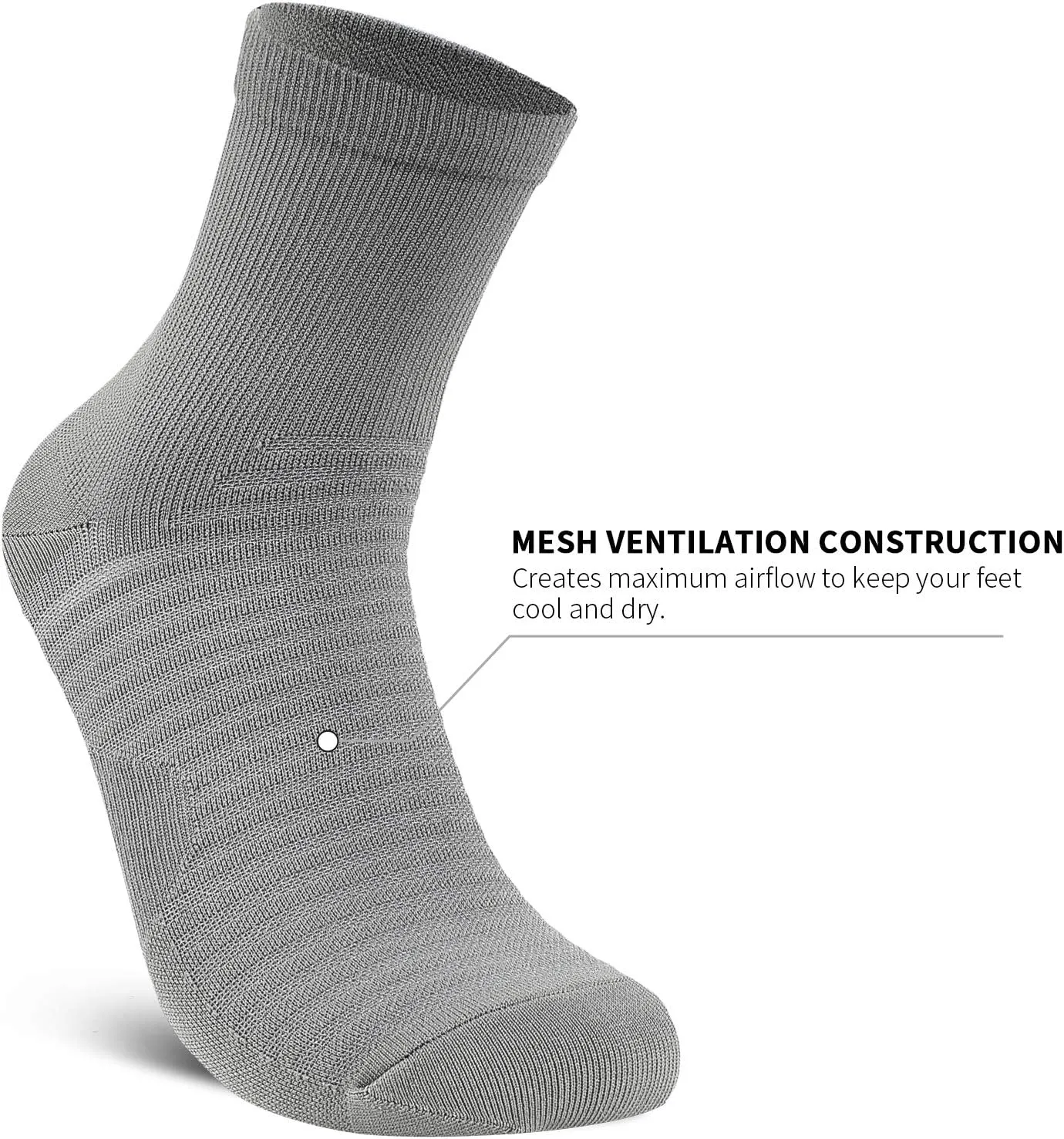 Compression Running Ankle Socks for Men and Women (6 Pairs), Quarter Athletic Socks for Running, Cycling, Golf, Work
