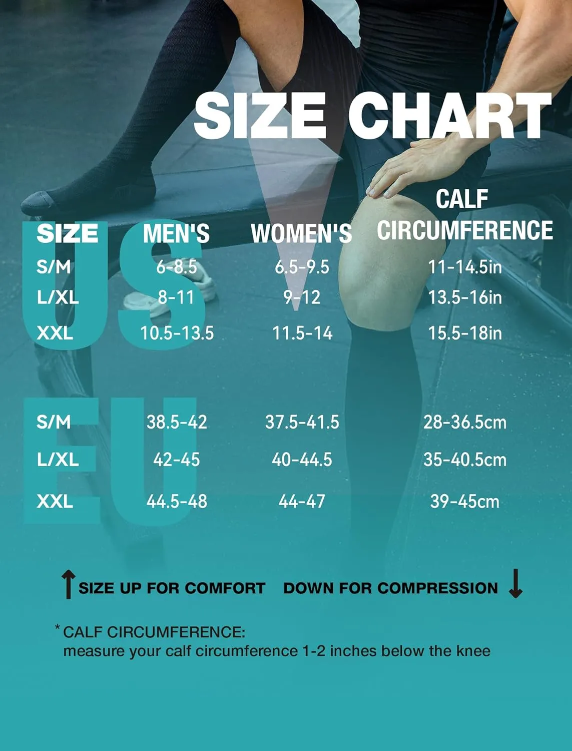 Compression Socks for Men & Women (2/4/6 Pairs) 20-30 mmHg Graduated Compression Knee High for Running, Athletic