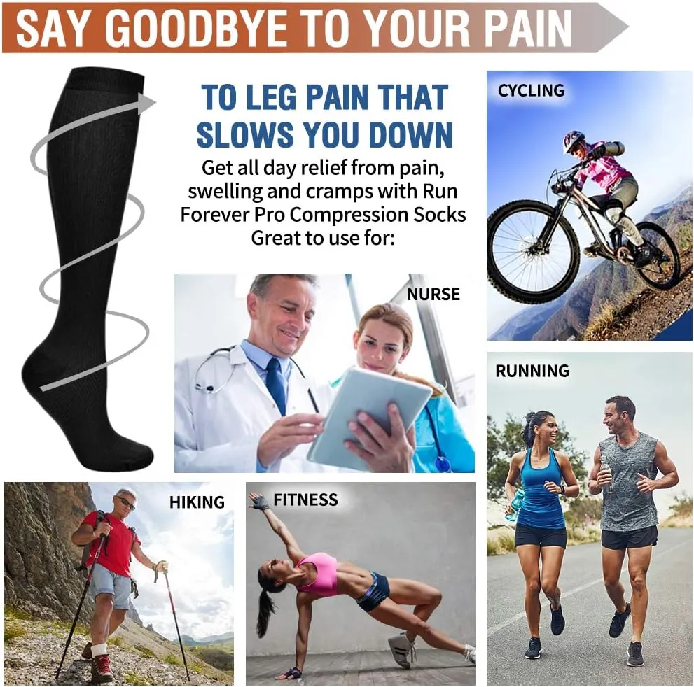 Compression Socks for Women and Men Circulation-Best Support for Running, Athletic, Nursing, Travel