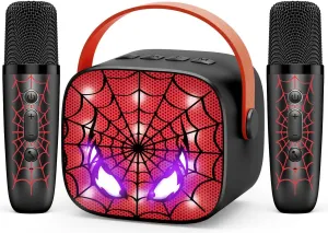 Cool Mini Karaoke Machine Toys: Kids Toys Birthday Gifts Age 3-12  LED Portable Bluetooth Speaker with 2 Wireless Microphone Gift Toy for 4 5 6 7 8 9 Years Old Girls Boys Kid Adults