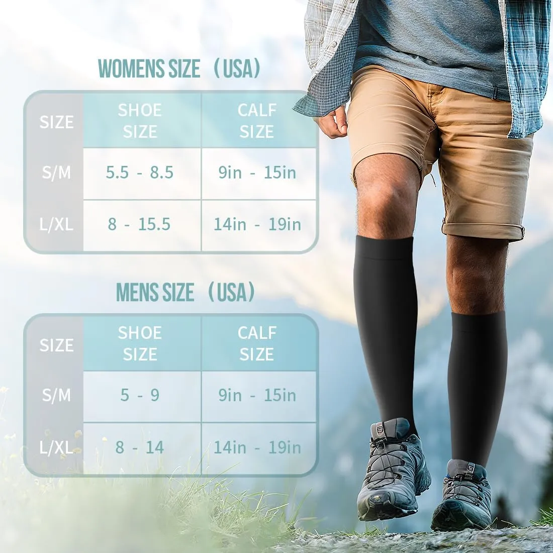 COOLOVER Copper Compression Socks for Women and Men(6 Pairs)-Best Support for Running, Athletic, Travel