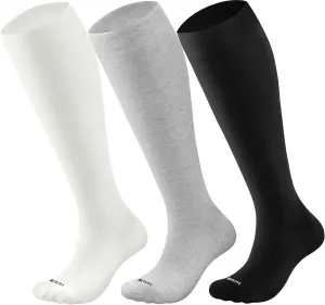 Cotton Compression Socks for Women&Men 15-20mmHg Knee High Cute Support Sock for Nurses, Pregnant Women, Travel