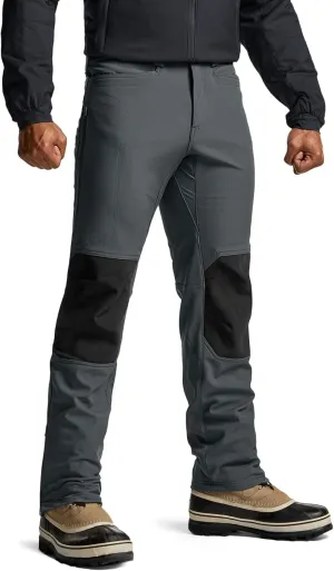 CQR Men's Winter Waterproof Softshell Fleece-Lined Snow Ski Pants, Thermal Outdoor Cargo Work Hiking Pants