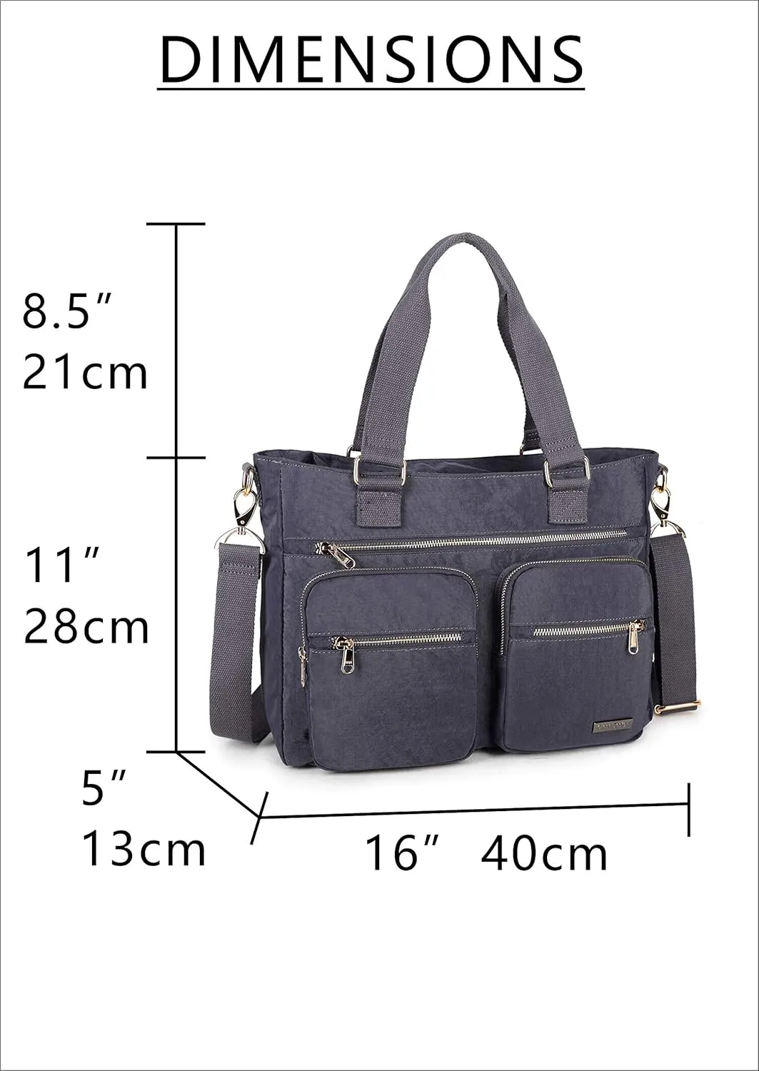 Crest Design Nylon Laptop Shoulder Bag Handbag Teacher Nurse Tote Organizer Travel Work Bag Purse