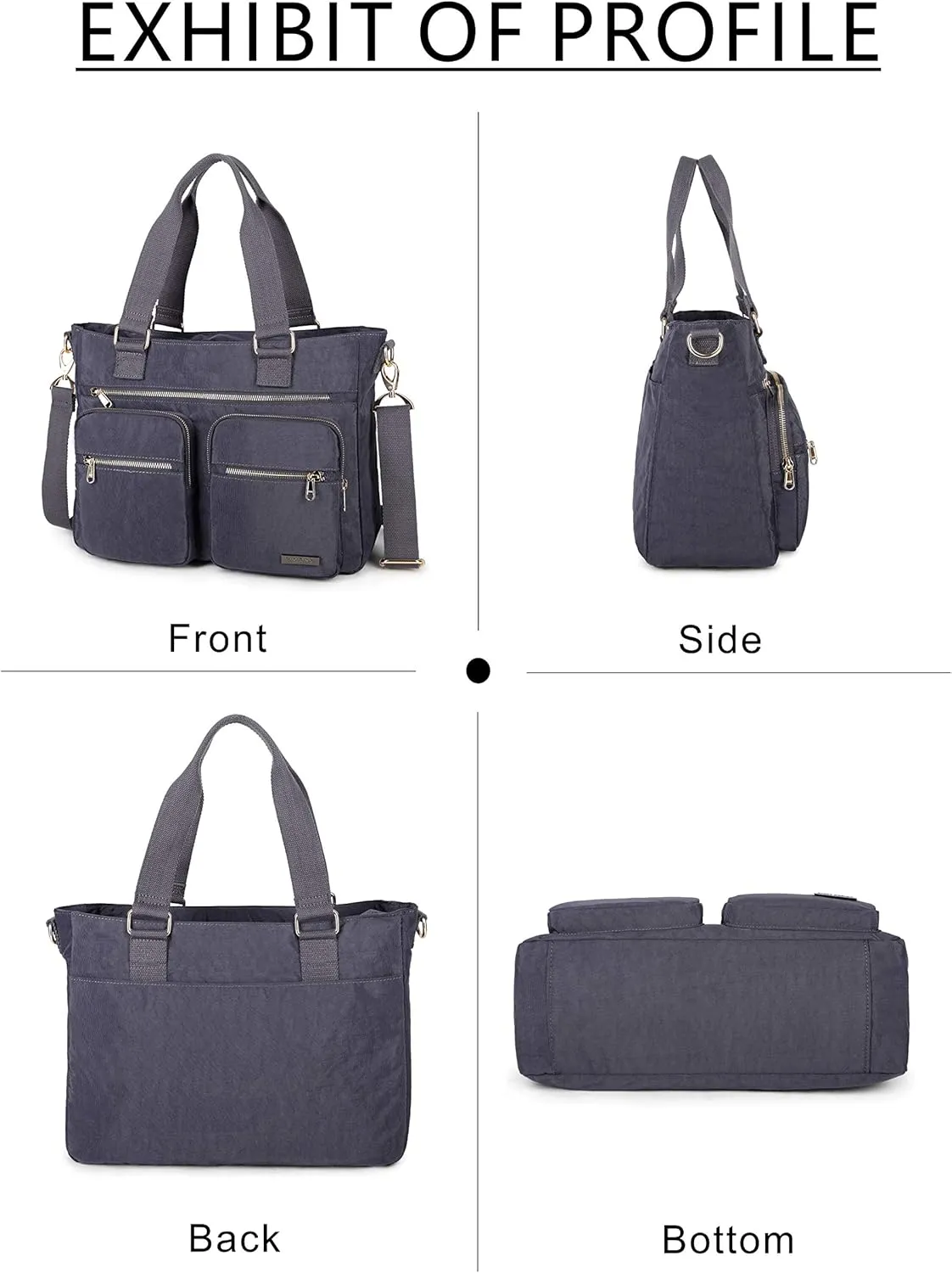 Crest Design Nylon Laptop Shoulder Bag Handbag Teacher Nurse Tote Organizer Travel Work Bag Purse