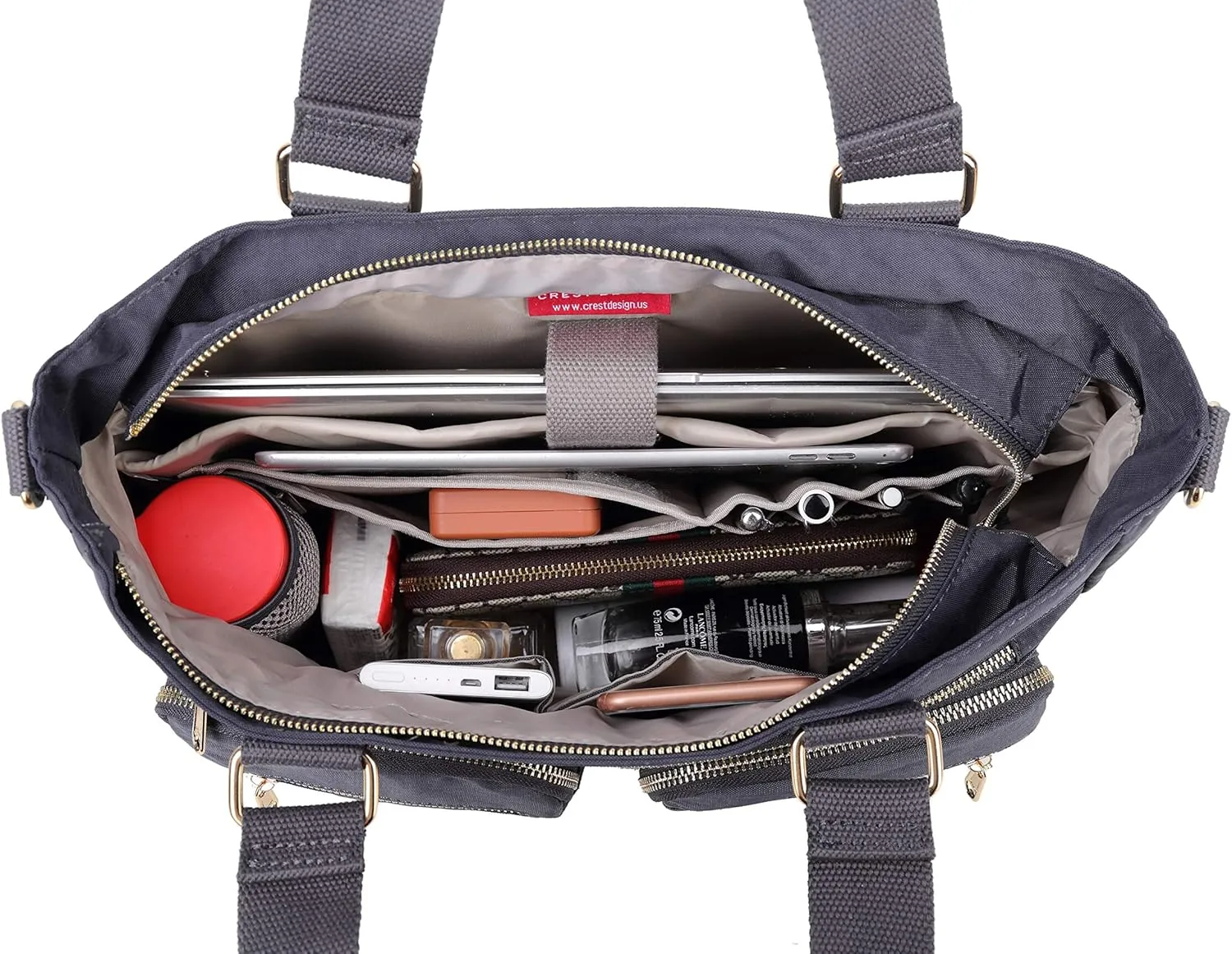 Crest Design Nylon Laptop Shoulder Bag Handbag Teacher Nurse Tote Organizer Travel Work Bag Purse