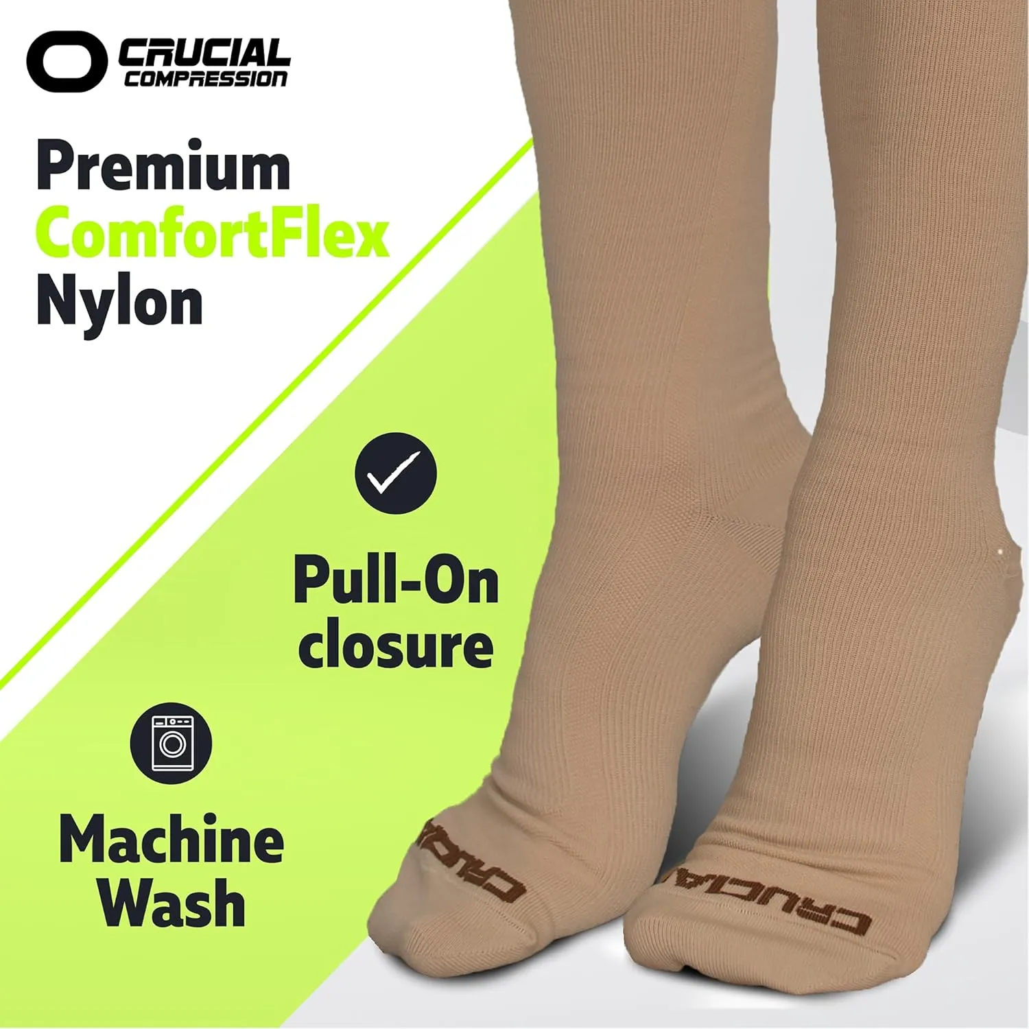 Crucial Compression Socks for Men & Women (20-30mmHg) Running, Athletic, Travel