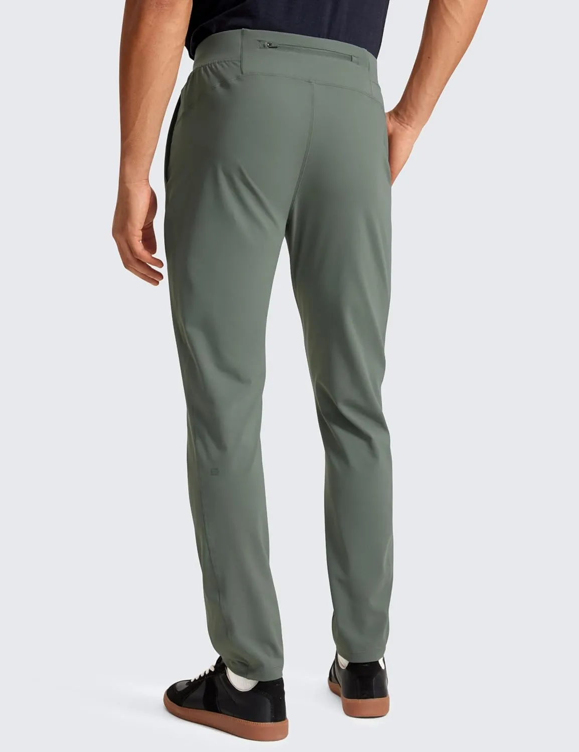 CRZ YOGA 4-Way Stretch Athletic Pants for Men 30" Workout Lounge Casual Work Jogger with Zip Pocket