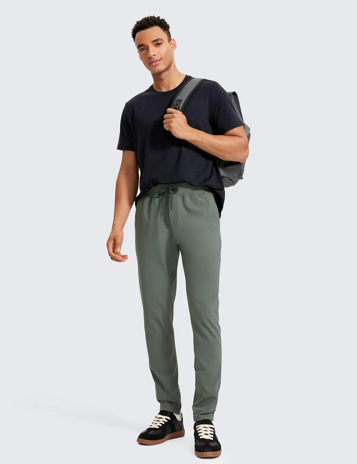 CRZ YOGA 4-Way Stretch Athletic Pants for Men 30" Workout Lounge Casual Work Jogger with Zip Pocket