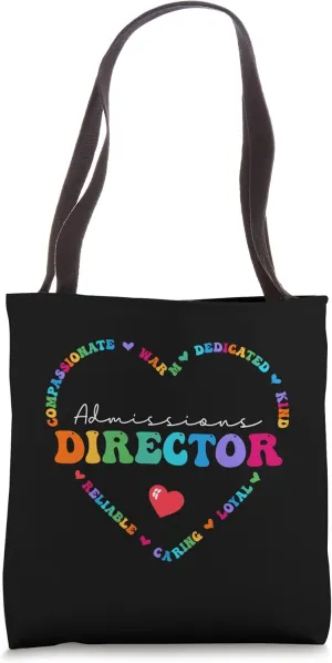 Cute Admissions Director Appreciation Back to School Tote Bag